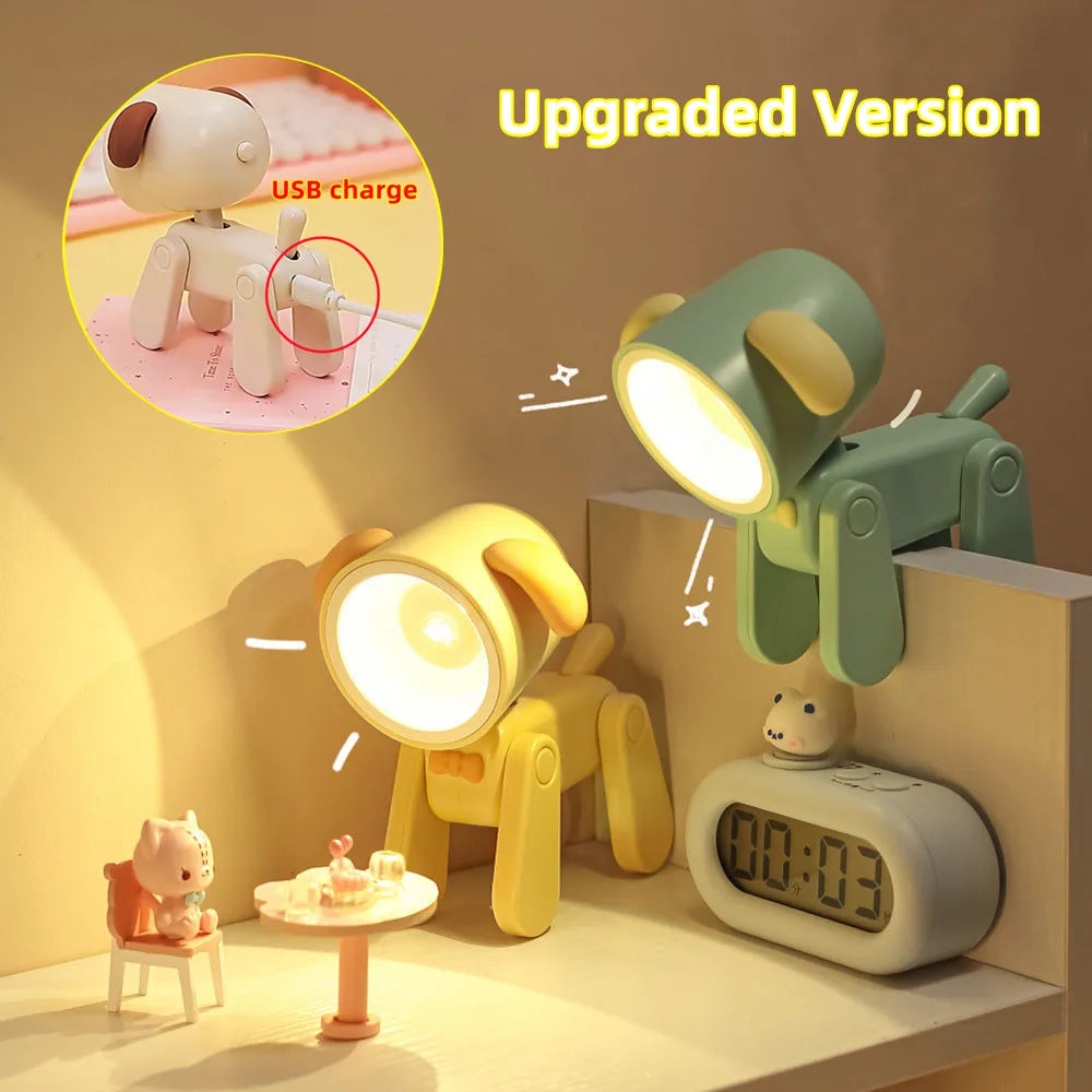 New Mini Night Light USB Rechargeable Table Lamp Cartoon Desktop