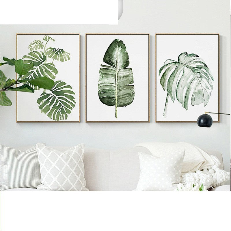 Plant Green Leaf Hanging Painting