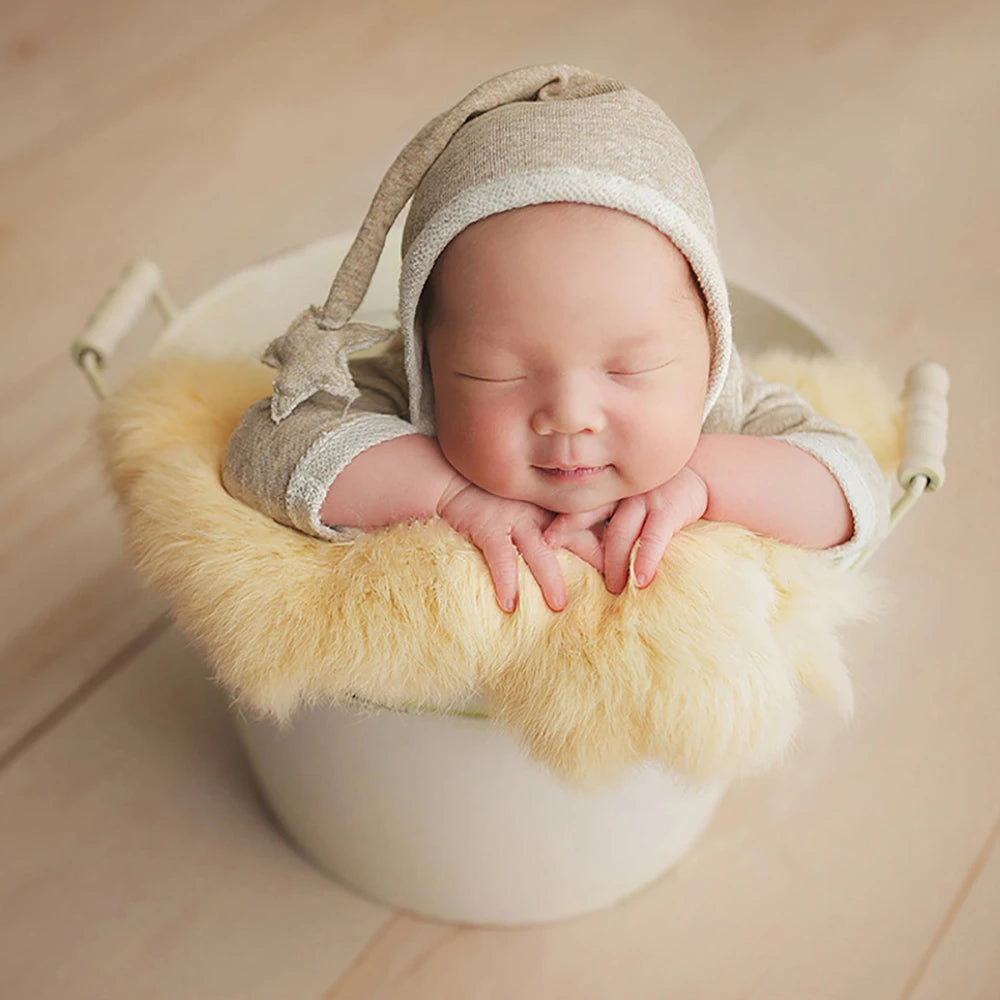 Rabbit Fur newborn photography layer