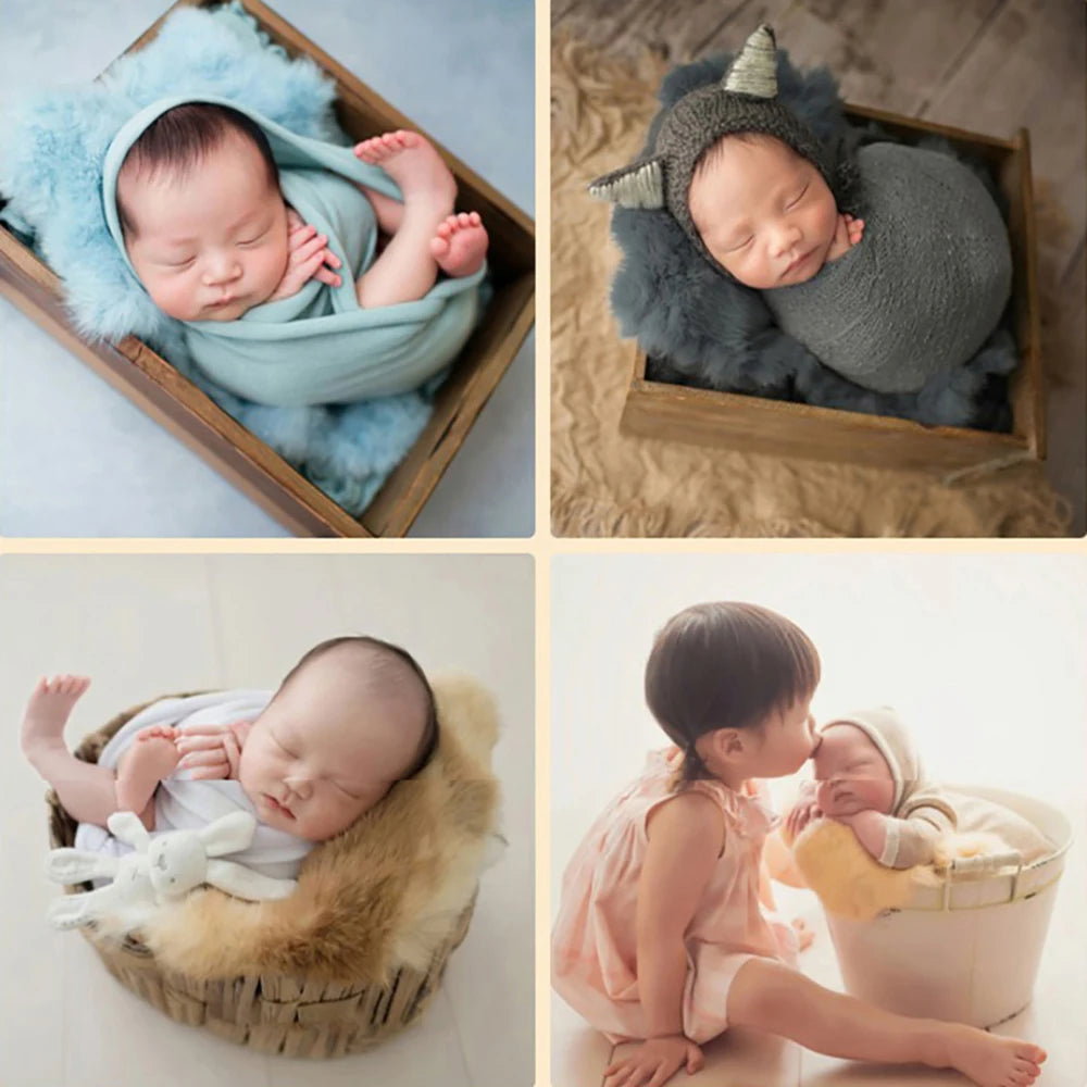 Rabbit Fur newborn photography layer